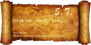 Stebler Terézia névjegykártya