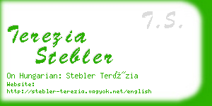 terezia stebler business card